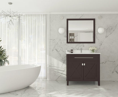 Wimbledon 36" Brown Bathroom Vanity with Countertop
