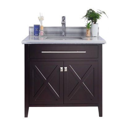 Wimbledon 36" Brown Bathroom Vanity with Countertop