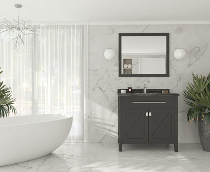 Wimbledon 36" Espresso Bathroom Vanity with Countertop