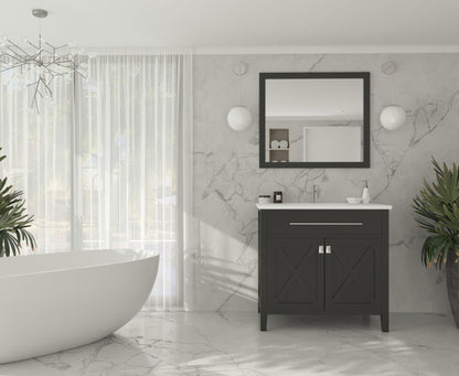 Wimbledon 36" Espresso Bathroom Vanity with Countertop
