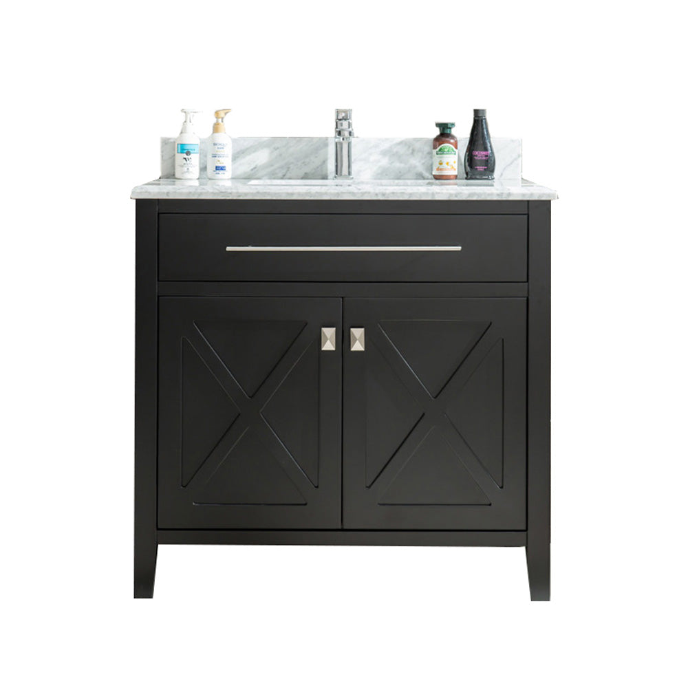Wimbledon 36" Espresso Bathroom Vanity with Countertop