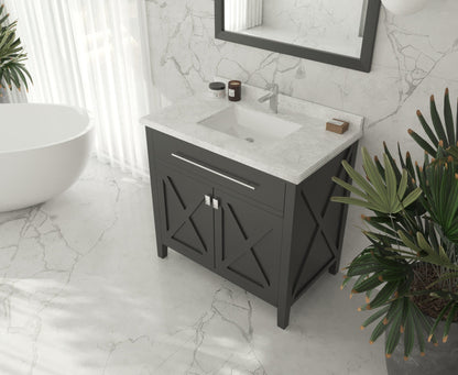 Wimbledon 36" Espresso Bathroom Vanity with Countertop