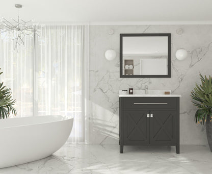 Wimbledon 36" Espresso Bathroom Vanity with Countertop