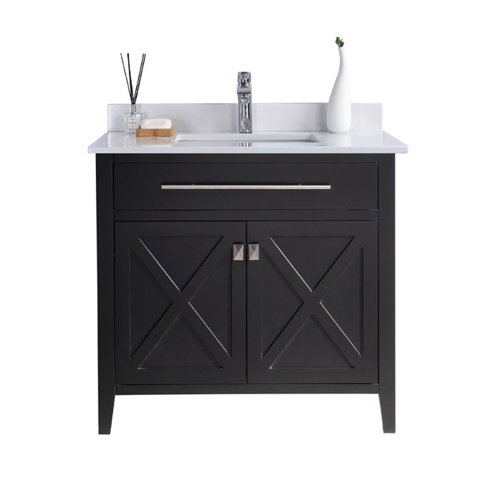 Wimbledon 36" Espresso Bathroom Vanity with Countertop