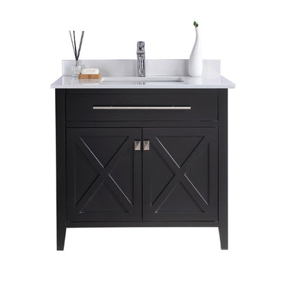 Wimbledon 36" Espresso Bathroom Vanity with Countertop