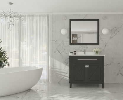 Wimbledon 36" Espresso Bathroom Vanity with Countertop