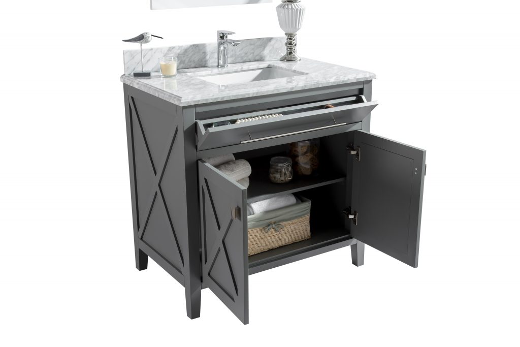 Wimbledon 36" Grey Bathroom Vanity with Countertop