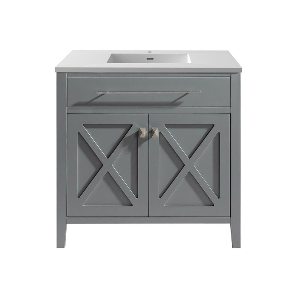 Wimbledon 36" Grey Bathroom Vanity with Countertop
