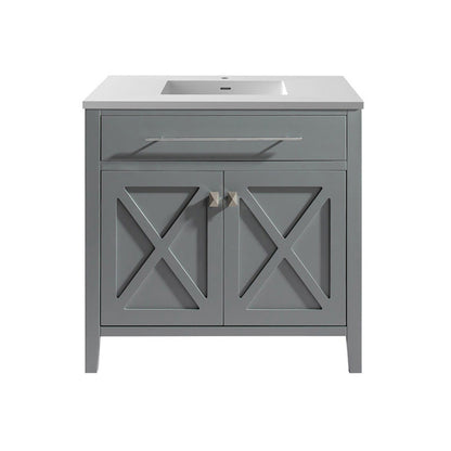Wimbledon 36" Grey Bathroom Vanity with Countertop
