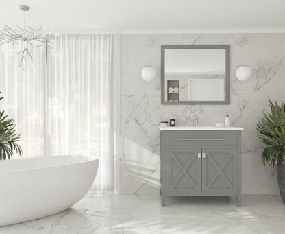 Wimbledon 36" Grey Bathroom Vanity with Countertop