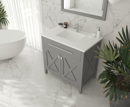 Wimbledon 36" Grey Bathroom Vanity with Countertop