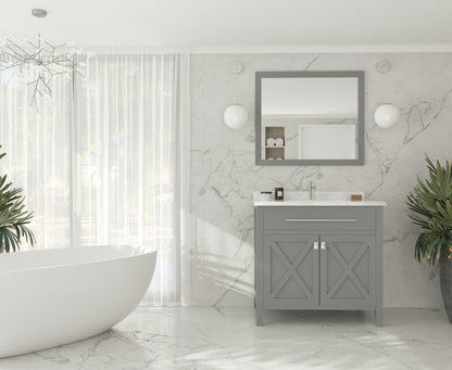 Wimbledon 36" Grey Bathroom Vanity with Countertop