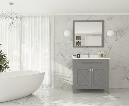 Wimbledon 36" Grey Bathroom Vanity with Countertop