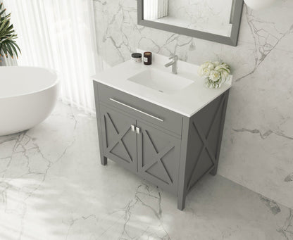 Wimbledon 36" Grey Bathroom Vanity with Countertop