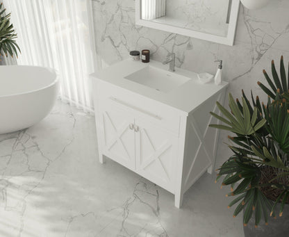 Wimbledon 36" White Bathroom Vanity with Countertop