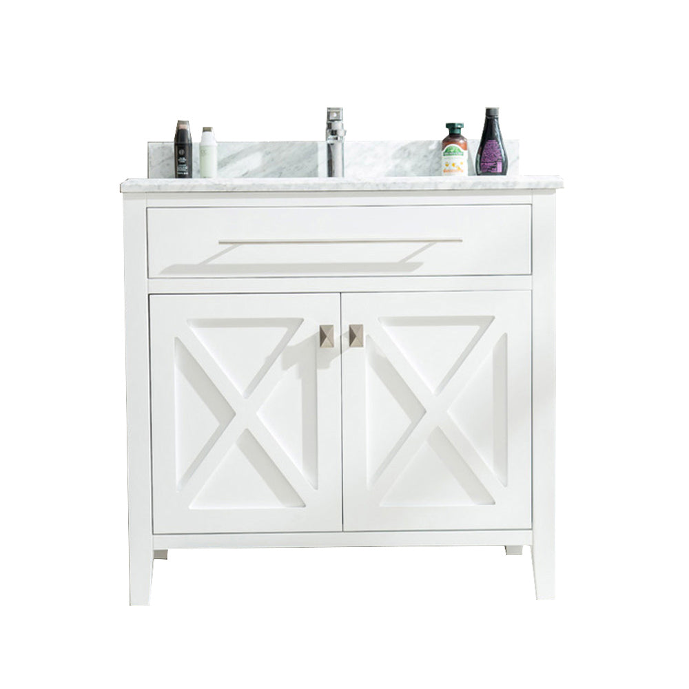 Wimbledon 36" White Bathroom Vanity with Countertop