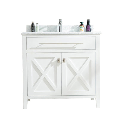 Wimbledon 36" White Bathroom Vanity with Countertop