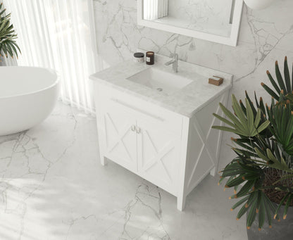 Wimbledon 36" White Bathroom Vanity with Countertop
