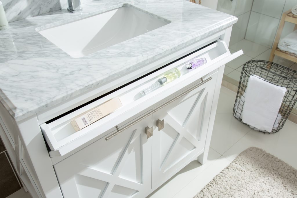 Wimbledon 36" White Bathroom Vanity with Countertop