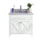 Wimbledon 36" White Bathroom Vanity with Countertop