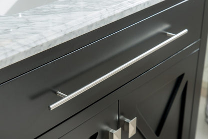 Wimbledon 60" Espresso Double Sink Bathroom Vanity with Countertop