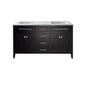 Wimbledon 60" Espresso Double Sink Bathroom Vanity with Countertop