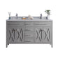 Wimbledon 60" Grey Double Sink Bathroom Vanity with Countertop