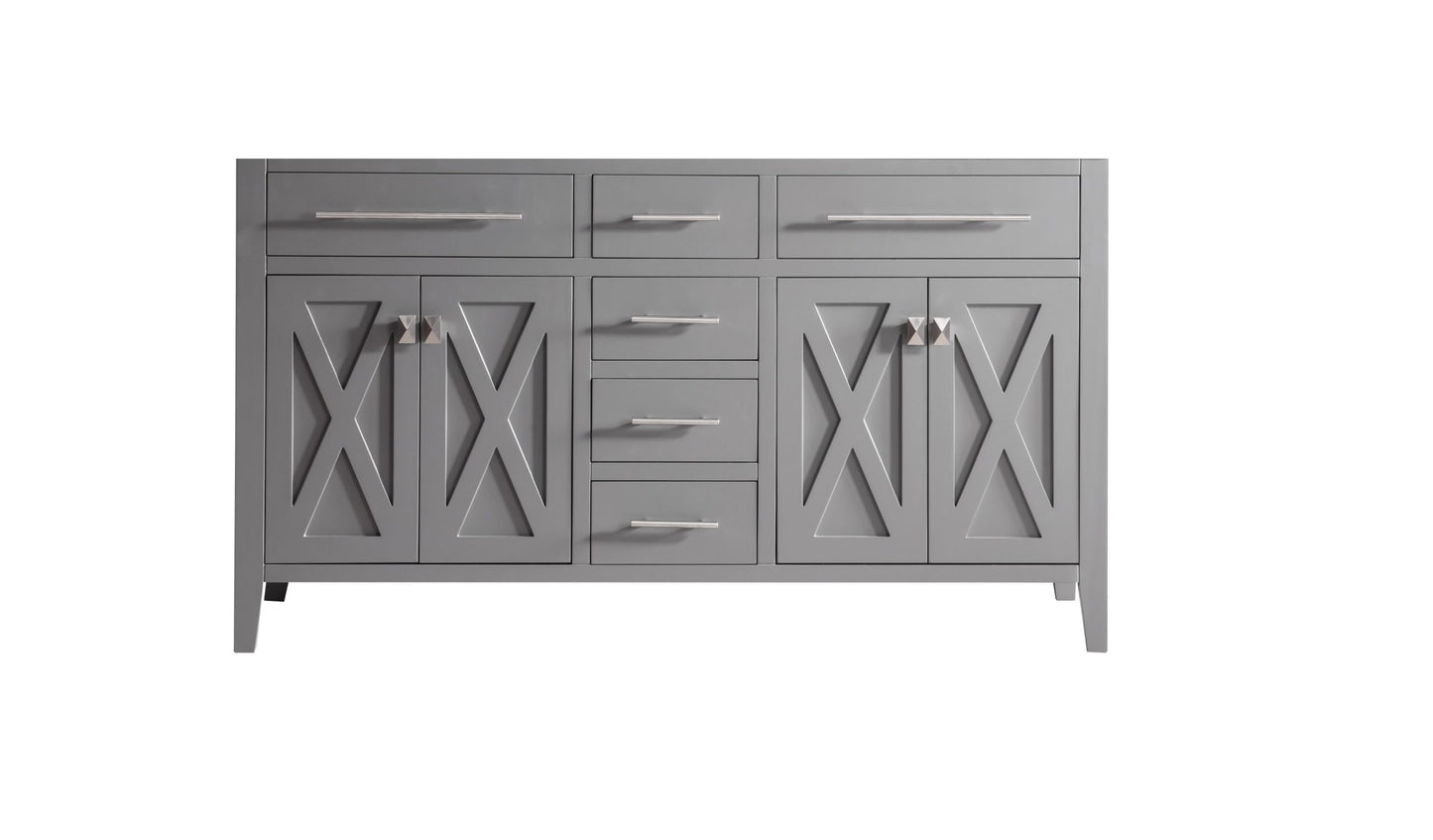 Wimbledon 60" Double Sink Bathroom Vanity Cabinet