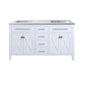 Wimbledon 60" White Double Sink Bathroom Vanity with Countertop