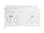 Wimbledon 60" White Double Sink Bathroom Vanity with Countertop