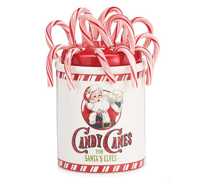 Santa's Sweet Shoppe Collection - CANDY CANES FOR SANTA'S ELVES CANDY DISH