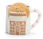 Santa's Sweet Shoppe Collection - GINGERBREAD HOUSE COOKIE POCKET MUG CERAMIC
