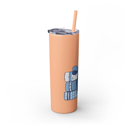 Customizable: Girly Book Club Skinny Tumbler with Straw, 20oz | Perfect for Events, Gifts, Coffee, and Summer Drinks