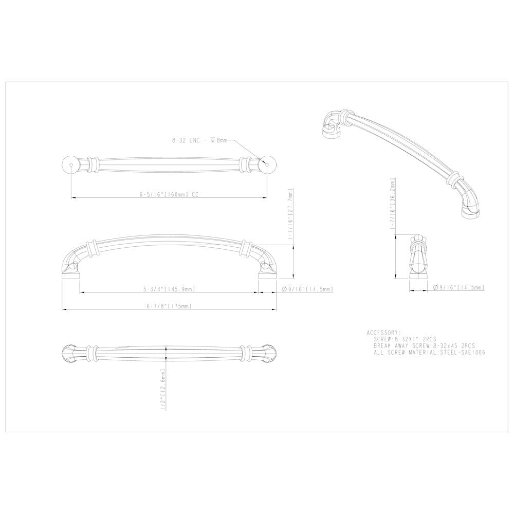 96 mm Center-to-Center Satin Nickel Lafayette Cabinet Pull