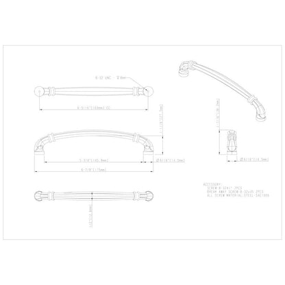 96 mm Center-to-Center Satin Nickel Lafayette Cabinet Pull