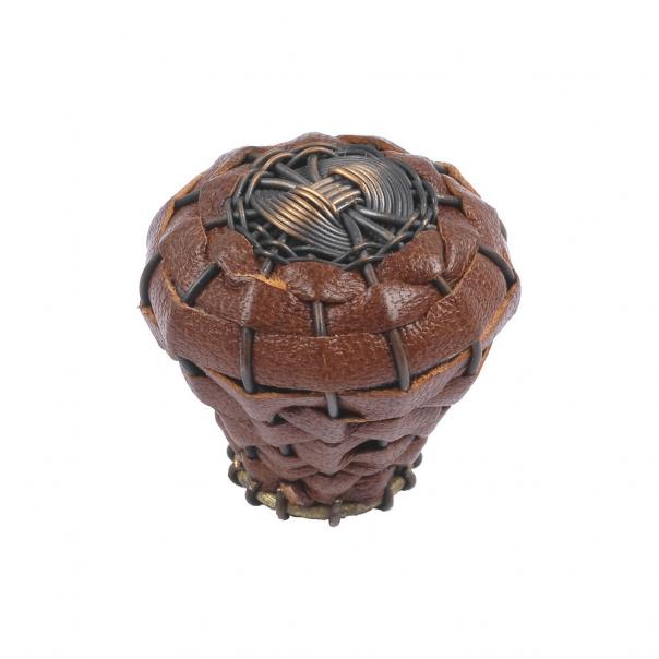 Hamptons Saddle Leather Knob