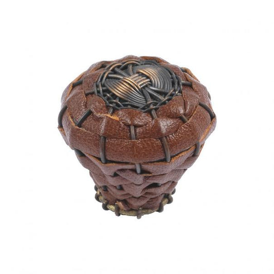 Hamptons Saddle Leather Knob
