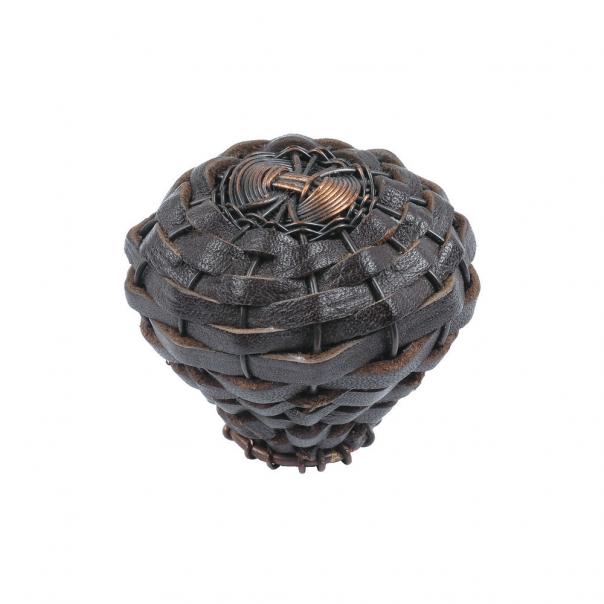 Hamptons Expresso Leather Knob