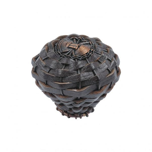 Hamptons Expresso Leather Knob