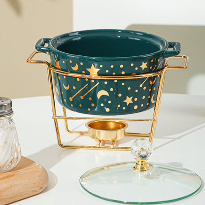 Ceramic Star  Moon Plate Set Versatile for Dining  Gifting