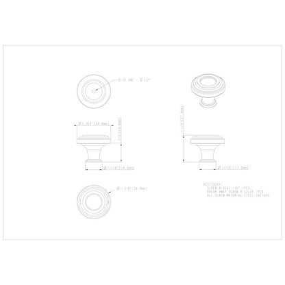 1-3/8" Diameter Satin Nickel Ring Lafayette Cabinet Knob