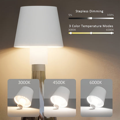 Sleek USB Rechargeable LED Bottle Lamp with Touch Control