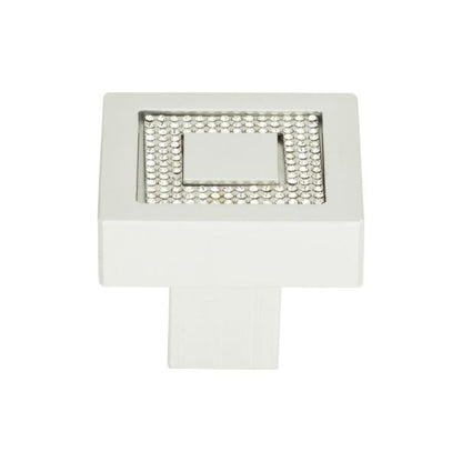 Crystal Square Inset Knob
