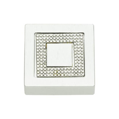 Crystal Square Inset Knob