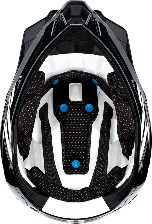 100% Trajecta Helmet - Fidlock - Black/White - Large 80003-00007