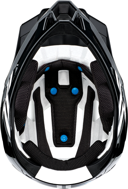 100% Trajecta Helmet - Fidlock - Black/White - Small 80003-00005