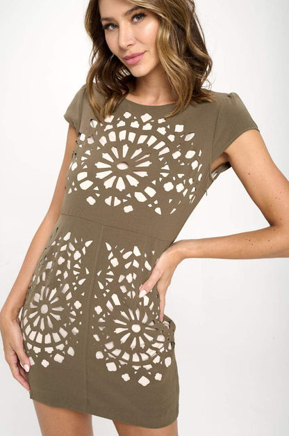 Geometric Cutout Detail Mini Dress | Apparel | Kitchen + Metal