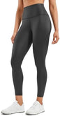 Leather Leggings - CRZ YOGA Butterluxe Matte Faux Leather Leggings for Women 25" - High Waisted Stretch Ankle Leather Pants Pleather Tights