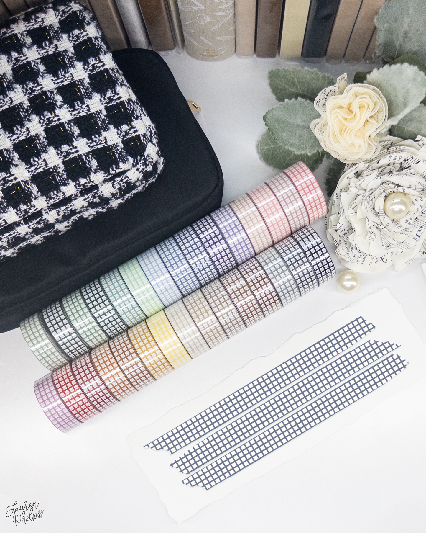 Steele Classic Grid 15mm washi