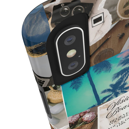 Inspiring Vision Board Phone Case, Motivational Tough Case, Adventurous Gift for Her, Self-Care, Dream Big, Unique Phone Accessory
